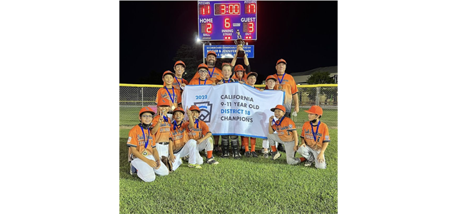 2022 9-11-year-old Baseball District 18 Champions